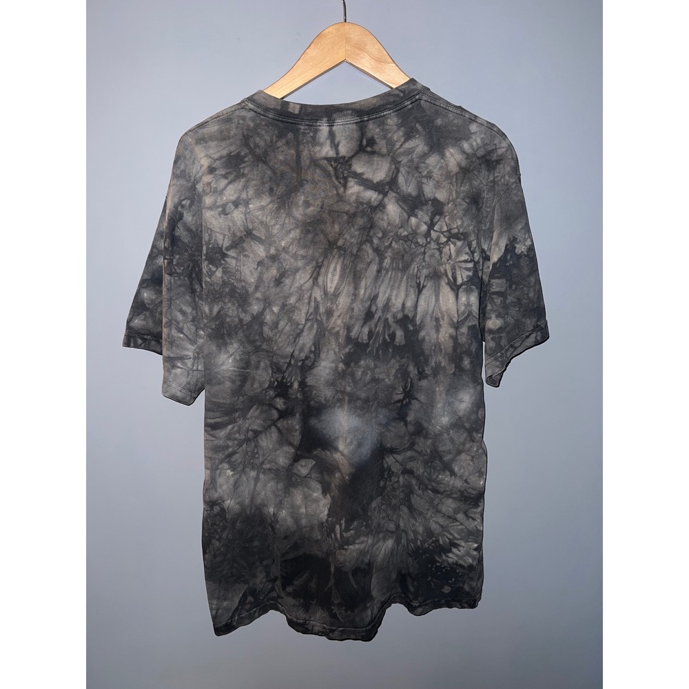 The Mountain Grizzly Bear Ripping Through Tie Dye Graphic T-Shirt Charcoal Grey - Picture 4 of 5